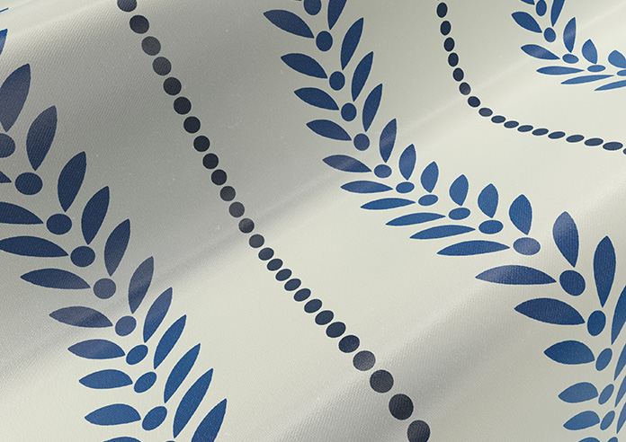 Laurel Stripe, Royal - Roman Blind - Image 4